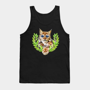 The finland lynx cat in freedom a wild cat in satisfaction Tank Top